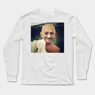 Mahatma Gandhi In colour Long Sleeve T-Shirt